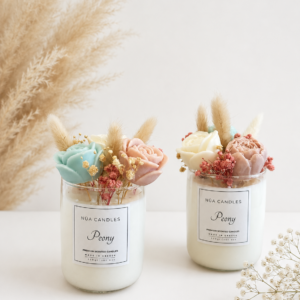 Peony 2 in 1 – Αρωματικό Κερί Σόγιας & Wax Melts Λουλουδιών