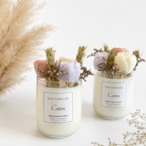 Cotton 2 in 1 – Αρωματικό Κερί Σόγιας & Wax Melts Λουλουδιών