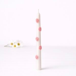 Λαμπάδα με ροζ τριαντάφυλλα