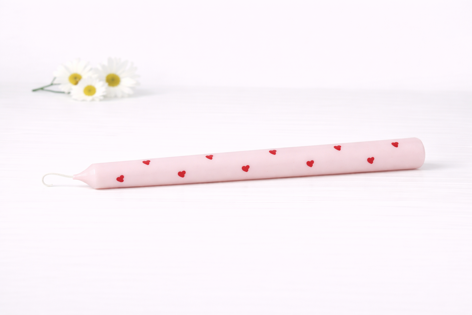 Λαμπάδα pink με καρδιές - Image 2