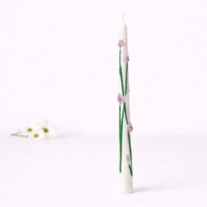 Λαμπάδα με τουλίπες σάπιο μήλο