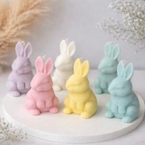 Λαγουδάκι καθιστό – Διακοσμητικό Κερί Σόγιας