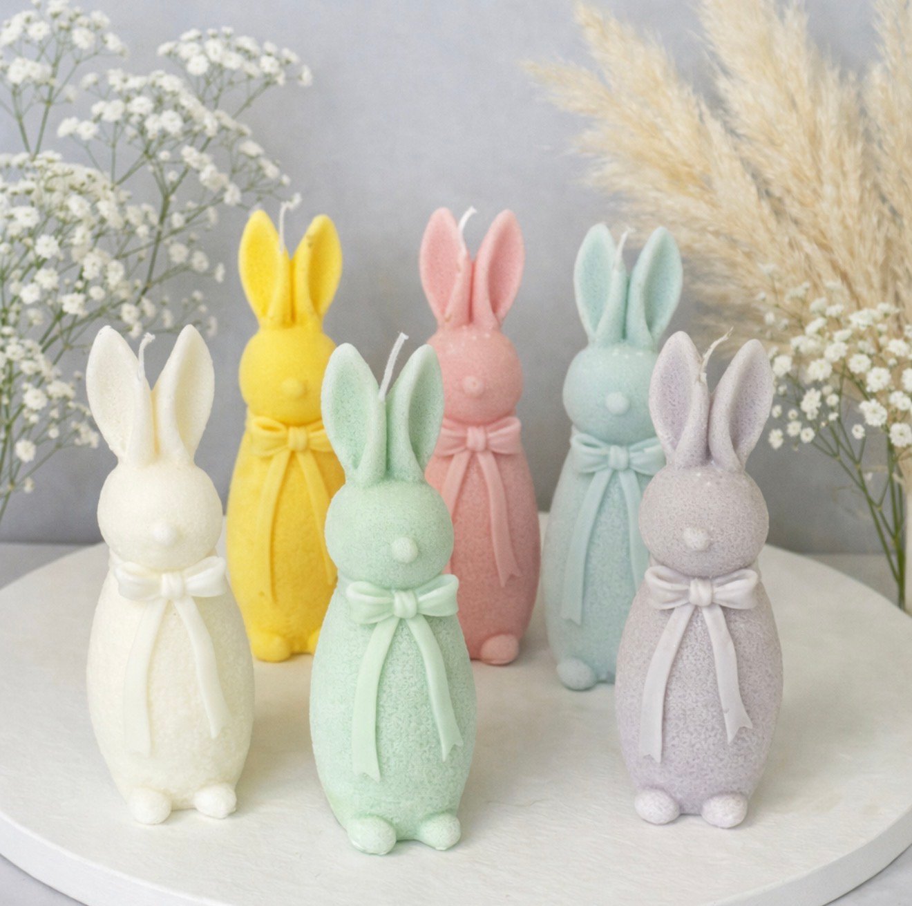 Λαγουδάκι με Φιόγκο – Διακοσμητικό Κερί Σόγιας