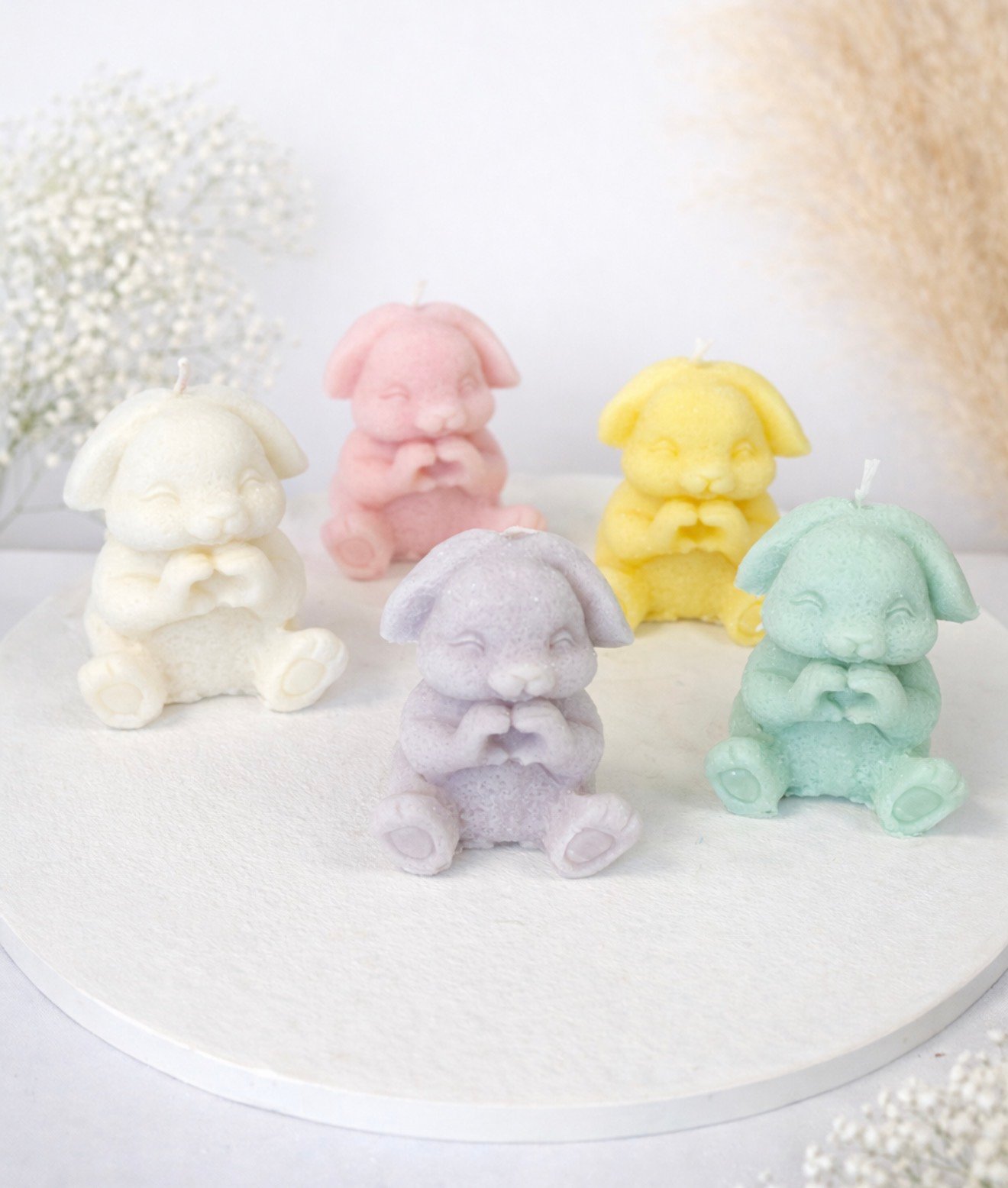 Λαγουδάκι με Καρδιά -Διακοσμητικό Κερί Σόγιας