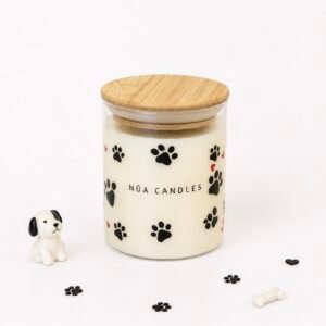 Paw Prints Candle – Χειροποίητο Κερί Σόγιας