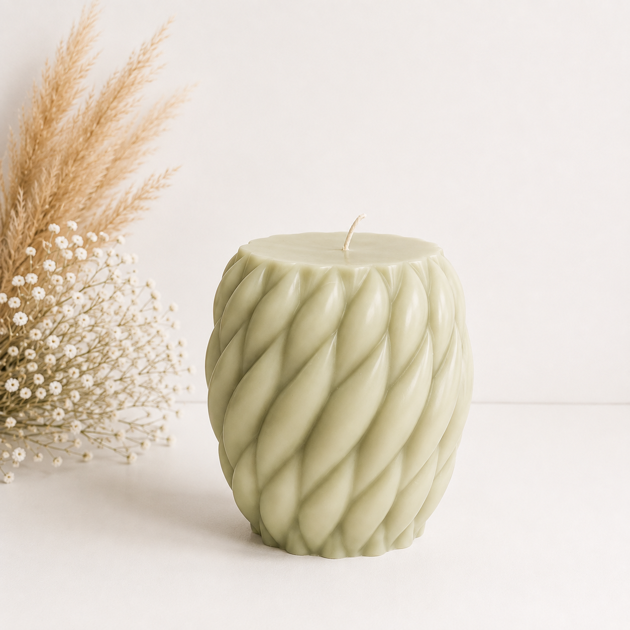 Twist Pillar Candle XL– Διακοσμητικό Κερί Σόγιας - Image 4