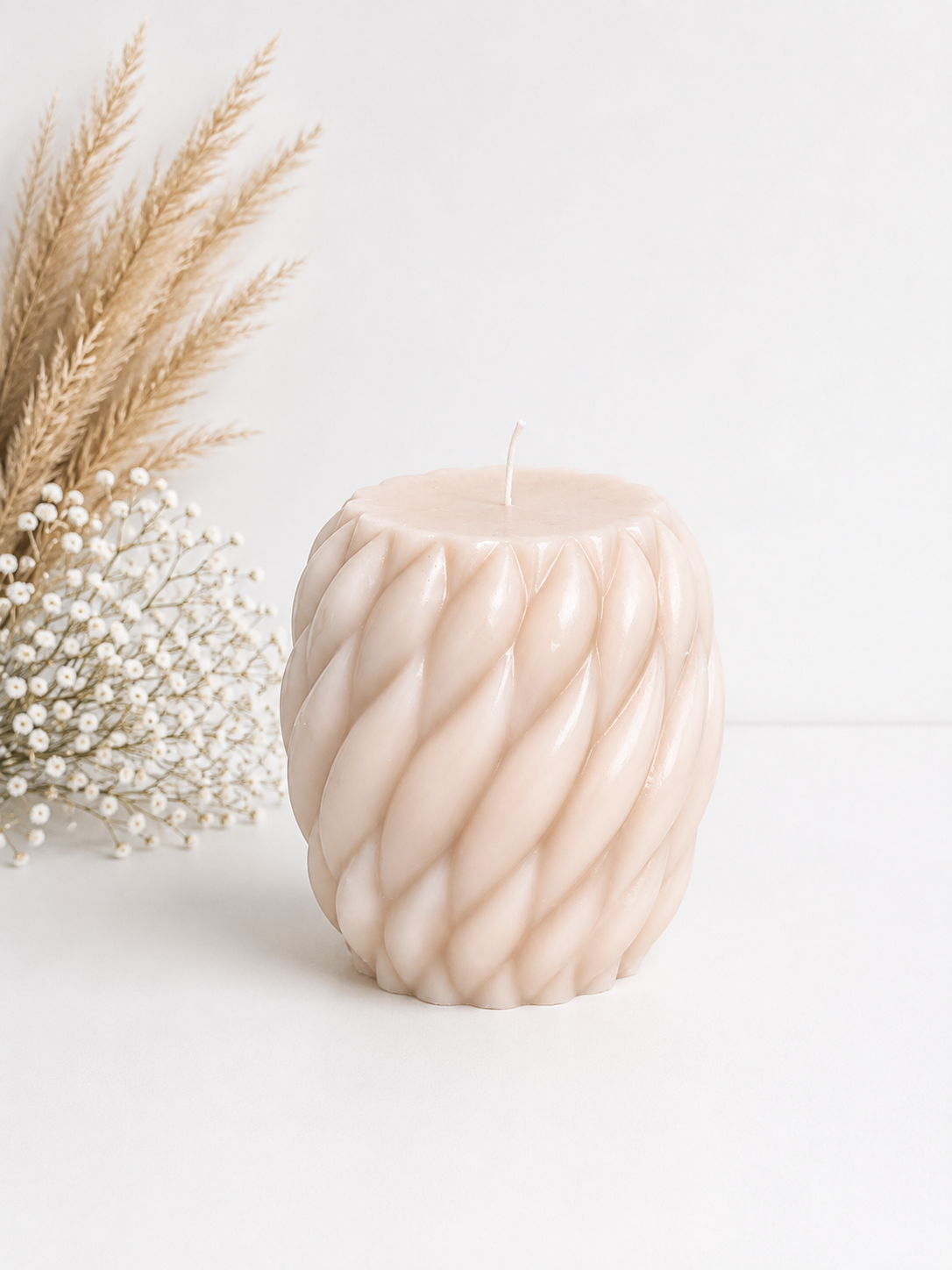 Twist Pillar Candle XL– Διακοσμητικό Κερί Σόγιας - Image 3